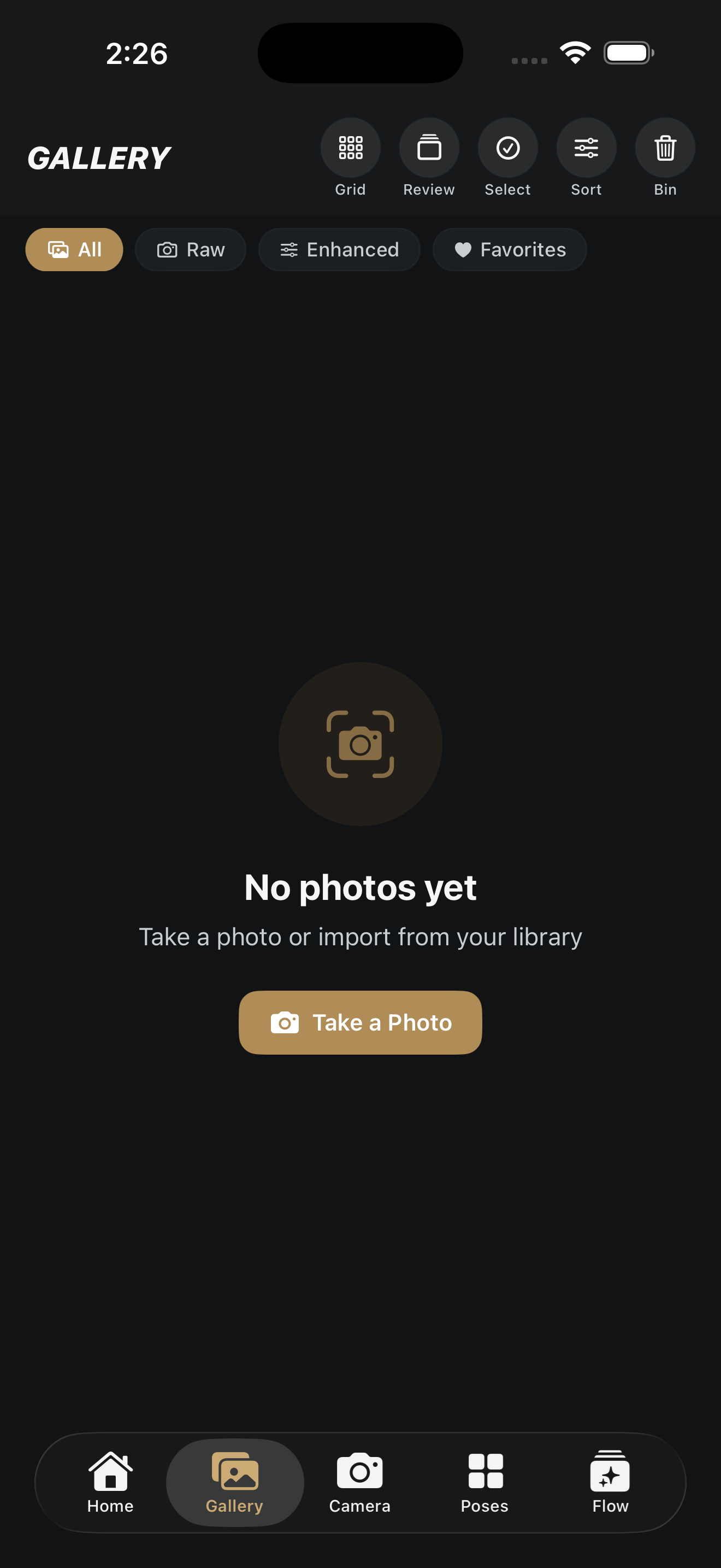 Miles Flow in-app gallery